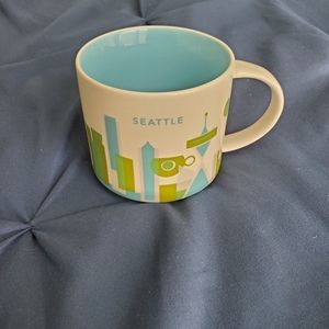Seattle Starbucks You are Here mug green blue cartoon 14oz